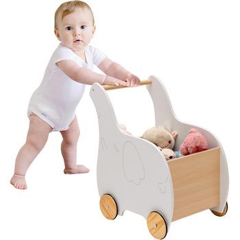 Andador De Carro De Madera Para Niñoscarrito De Compra Con Rueda Costway 32 X 48 X 56 Cm