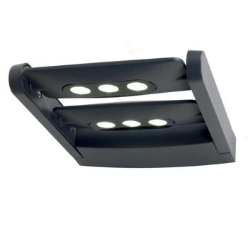 Aplique de pared de exterior led sigmund (6x3w)