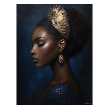 Cuadro mujer africana pvc multicolor  100x75 cm