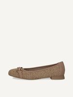 caprice ballerina brown made of leather and synthetic with trapeze heel size 36