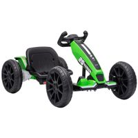 aiyaplay go-kart electrico para ninos 12v con 2 motores asiento ajustable 4 posiciones arranque suave ruedas eva faros led