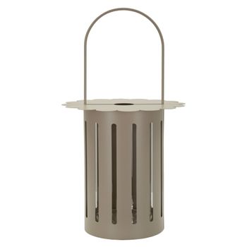 Farol metálico gris paloma ø 24 x 43 cm