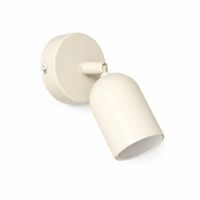 aplique pared con foco orientable gu10 metal crema o5 cm