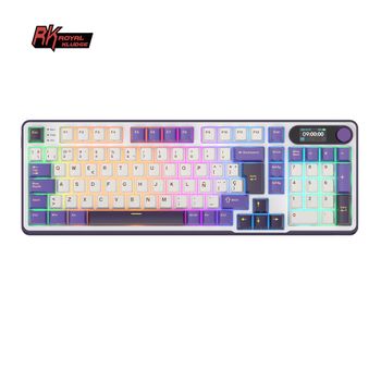 RK ROYAL KLUDGE S98 teclado inalámbrico para jugadores montaje superior pantalla TFT teclado mecánico multimodo 98 teclas RGB retroiluminado intercambiable en caliente