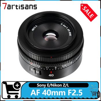 7artisans AF 40mm F2.5 Lente Gran Angular de Enfoque Automático de Gran Apertura para Sony A6400, Nikon Z9, Leica L