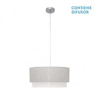 lampara colgante kenya 3xe27 grisblanco reg40d de fabrilamp