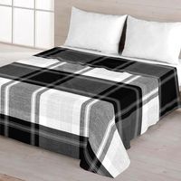 juego de sabanas 4 piezas 100 algodon cama 150 cm naturals check