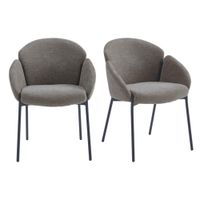 silla de tela luxury topo x2