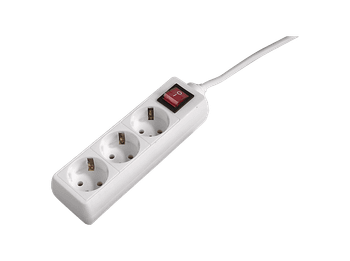 Regleta - Hama 69223781, 3 Tomas Interruptor Contacto a Tierra, 1.4m, Bipolar de Encendido/Apagado, Blanco