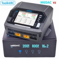 cargador rapido inteligente toolkitrc m6dac v2 lipo lihv 1-6s para modelos de coches rc y drones fpv