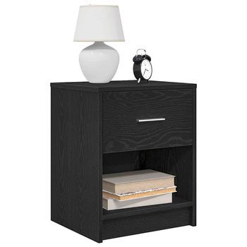 Mesitas De Noche - Mueble Para Dormitorio - Madera De Ingeniería - Negro (40x34x50cm)