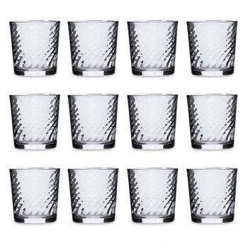 Juego de 12 vasos bajos vidrio 26 cl