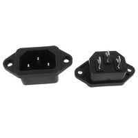 goobay conector de alimentacion c14 ac macho negro