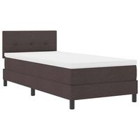 cama tapizada 203x83x88 cm  - marron