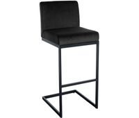 taburete hopewell de terciopelo negro 53x43x104 cm