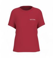 guess para mujer w5ri04i3z14 camiseta ilustracion rojo xs casual algodon manga corta