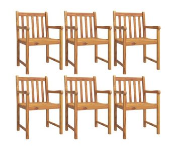 Sillas de jardin 6 unidades madera maciza de acacia 56x55,5x90 cm