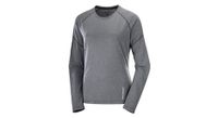 camiseta tecnica de manga larga salomon cross run gris para mujer