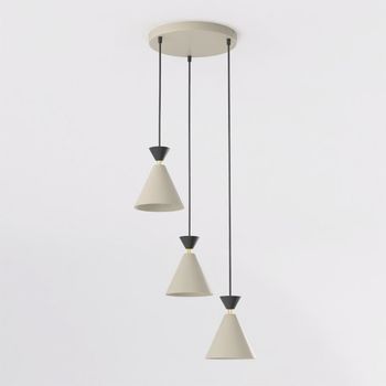 Lámpara de techo verusa ii beis (3 luces)