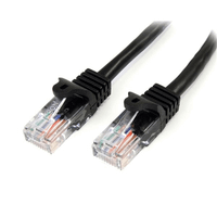 cable de red de 10m negro cat5e ethernet sin enganche