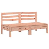 2 uds sofas de jardin  sofa de exterior sin reposabrazos madera maciza douglas