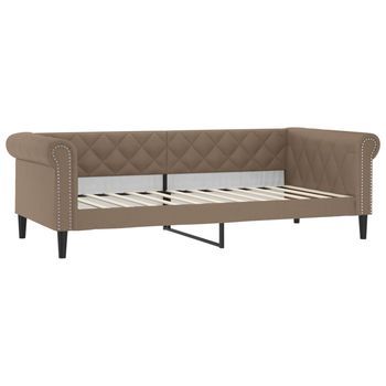 Sofá Cama Cuero Sintético Color Capuchino 80x200 Cm