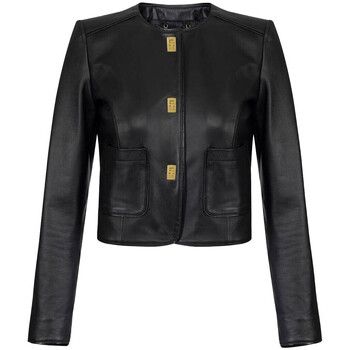 Elisabetta Franchi Cazadora de cuero gd52z56e2-110 para mujer