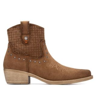Refresh para mujer. 17504202-CAMEL Botines 175042 marrón (37), 3 a 5cm, Cremallera, Casual