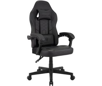 Silla gaming de oficina collins simil cuero negro 56x61x116 cm