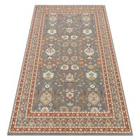 alfombra de lana soho 47726la500 osta adorno marco natural azul  t 80x160 cm