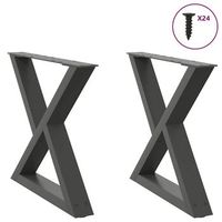 patas para mesa de centro 2 unidades antracita 50 x 42-433 cm acero vidaxl