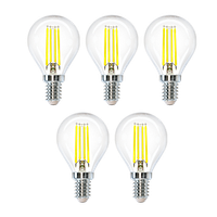 aigostar filamento bombilla led e14 luz fria 6500k4w equivalente a 40 w470 lumenesangulo de apertura360no regulableg45pack de 5 uds
