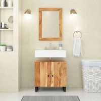armario de lavabo  mueble de lavabo madera acacia y madera ingenieria 62x33x58 cm cfw413936