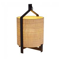 lampara de mesa fanal rafia