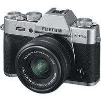 fujifilm x-t30 mirrorless camera with fujinon xc 15-45 mm f35-56 ois pz lens - silver silver