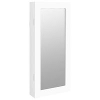 espejo con joyero de pared blanco 30x85x67 cm vidaxl