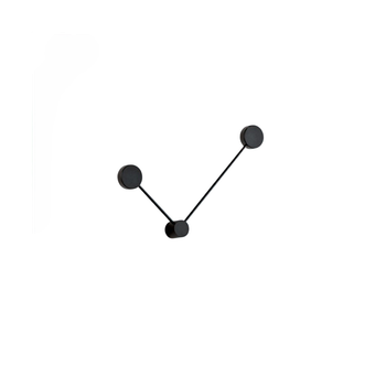 Lámpara De Pared Eclipsia Negra - 325x520x64mm 2xgx53 - Aplique De Pared Metálico De Dos Brazos - Brazo Largo A La Derecha
