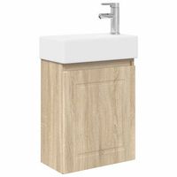 modulo de bano con griferia roble sonoma 455 x 225 x 84 cm vidaxl