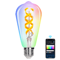bombilla de filamento inteligente wifi wb st64 e27 49w rgbcct
