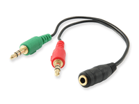 cable audio mini jack 35mm hembra a 2 jack 35mm macho