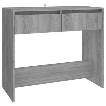 Mesa Consola | Mesa De Entrada | Mesa Auxiliar Madera De Ingeniería Gris Sonoma 89x41x76,5 Cm