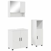 juego de muebles de bano  armario de bano montaje en la pared 3 piezas brillante