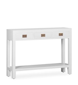 Consola de madera blanca anch. 110 cm