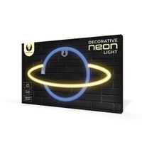 letrero led de neon con bateriausb led luz home leuchtschild nachtlicht saturn - amarilloazul