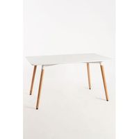 mesa tower rectangular 120 x 80 cm de madera 7612670 cm - blanco