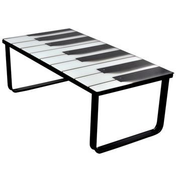 Mesa De Centro Con Superficie Con Estampado De Piano Vidaxl