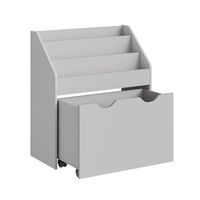 estanteria de juguetes con compartimentos libreria infantil caja movil gris paloma