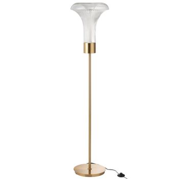 Lámpara led alta de vidrio transparente 34*34*155 cm