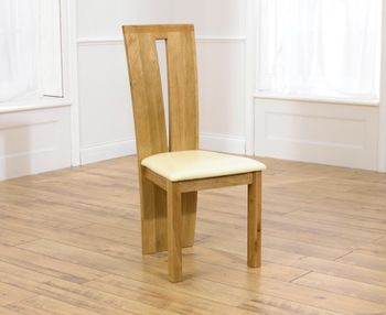 Montreal Solid Oak and Cream Dining Chairs