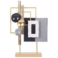 figura decorativa de mesa adorno de metal dorado sulfur